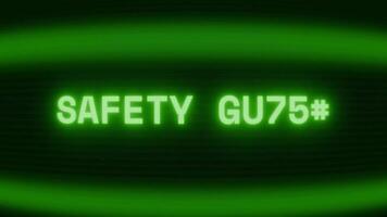 alt Grün crt Bildschirm zeigen Text Sicherheit prüfen erscheint im zufällig Panne und Codierung Stil video