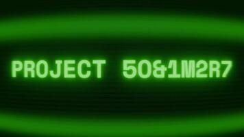 gammal grön crt skärm som visar text projekt deadline visas i slumpmässig tekniskt fel och kodning stil video