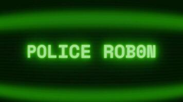 alt Grün crt Bildschirm zeigen Text Polizei warnen erscheint im zufällig Panne und Codierung Stil video