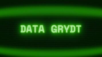 velho verde crt tela mostrando texto dados gráfico aparecendo dentro aleatória falha e codificação estilo video