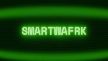 antiguo verde televisión pantalla demostración texto reloj inteligente apareciendo en aleatorio falla y codificación estilo video