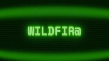 alt Grün crt Bildschirm zeigen Text Lauffeuer erscheint im zufällig Panne und Codierung Stil video