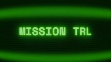 antiguo verde crt pantalla demostración texto misión Iniciar sesión apareciendo en aleatorio falla y codificación estilo video