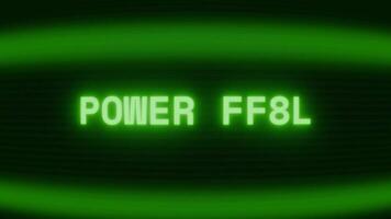 gammal grön crt skärm som visar text kraft misslyckas visas i slumpmässig tekniskt fel och kodning stil video