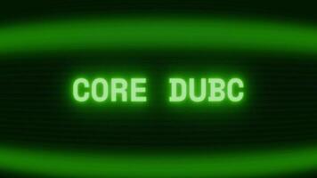 gammal grön crt skärm som visar text kärna dumpa visas i slumpmässig tekniskt fel och kodning stil video