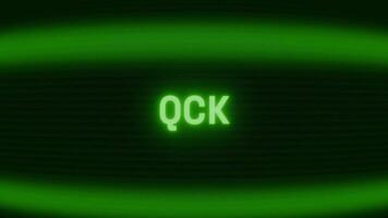 vecchio verde crt schermo mostrando testo ack apparendo nel casuale problema tecnico e codifica stile video