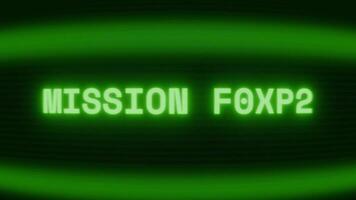 vecchio verde crt schermo mostrando testo missione mettere in guardia apparendo nel casuale problema tecnico e codifica stile video