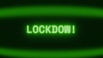gammal grön TV skärm som visar text låsning visas i slumpmässig tekniskt fel och kodning stil video