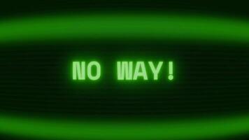 vecchio verde crt schermo mostrando testo no modo apparendo nel casuale problema tecnico e codifica stile video