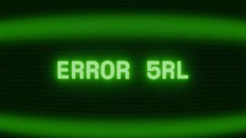 velho verde crt tela mostrando texto erro 503 aparecendo dentro aleatória falha e codificação estilo video