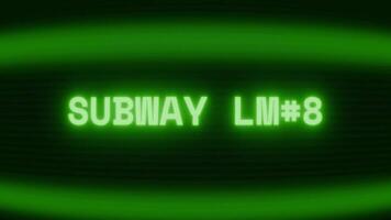 antiguo verde crt pantalla demostración texto subterraneo línea apareciendo en aleatorio falla y codificación estilo video