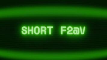 gammal grön TV skärm som visar text kort filma visas i slumpmässig tekniskt fel och kodning stil video