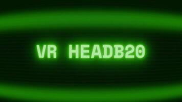 vecchio verde crt schermo mostrando testo vr cuffia apparendo nel casuale problema tecnico e codifica stile video