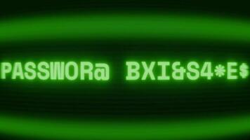 antiguo verde crt pantalla demostración texto contraseña incorrecto apareciendo en aleatorio falla y codificación estilo video
