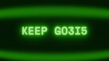 alt Grün crt Bildschirm zeigen Text behalten gehen erscheint im zufällig Panne und Codierung Stil video