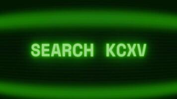 gammal grön crt skärm som visar text Sök användare visas i slumpmässig tekniskt fel och kodning stil video