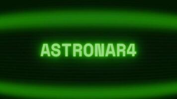 antiguo verde crt pantalla demostración texto astronauta apareciendo en aleatorio falla y codificación estilo video