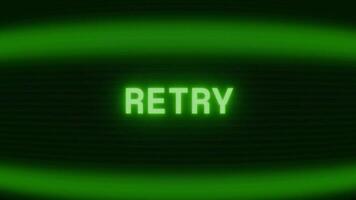 antiguo verde crt pantalla demostración texto rever apareciendo en aleatorio falla y codificación estilo video