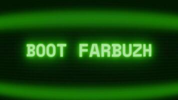 gammal grön skärm som visar text känga fel visas i slumpmässig tekniskt fel och kodning stil video