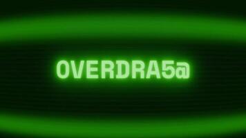 gammal grön crt skärm som visar text övertrassering visas i slumpmässig tekniskt fel och kodning stil video