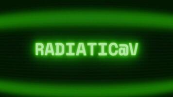 gammal grön TV skärm som visar text strålning visas i slumpmässig tekniskt fel och kodning stil video