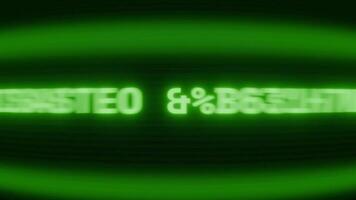 vecchio verde crt schermo mostrando testo disastro gestione apparendo nel casuale problema tecnico e codifica stile video