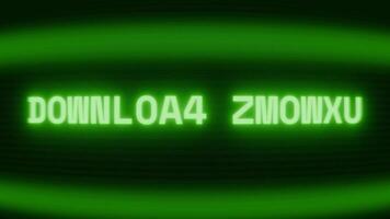 velho verde crt tela mostrando texto baixar atualizar aparecendo dentro aleatória falha e codificação estilo video