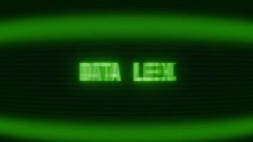 velho verde crt tela mostrando texto dados vazamento aparecendo dentro aleatória falha e codificação estilo video