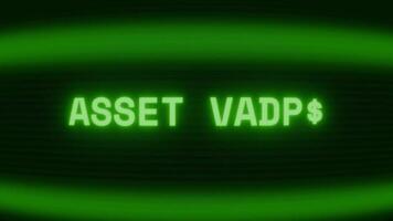 gammal grön crt skärm som visar text tillgång värde visas i slumpmässig tekniskt fel och kodning stil video