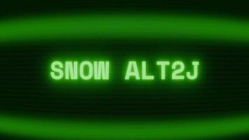 vecchio verde tv schermo mostrando testo neve mettere in guardia apparendo nel casuale problema tecnico e codifica stile video