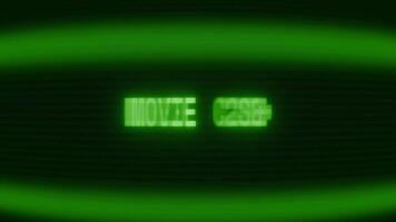 velho verde televisão tela mostrando texto filme grampo aparecendo dentro aleatória falha e codificação estilo video