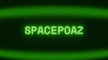 vecchio verde tv schermo mostrando testo spazioporto apparendo nel casuale problema tecnico e codifica stile video