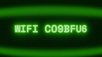 gammal grön crt skärm som visar text wiFi ansluta visas i slumpmässig tekniskt fel och kodning stil video
