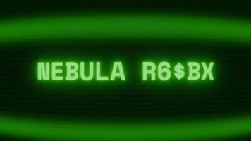 velho verde crt tela mostrando texto nebulosa nuvem aparecendo dentro aleatória falha e codificação estilo video