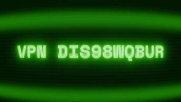 gammal grön crt skärm som visar text vpn koppla ifrån visas i slumpmässig tekniskt fel och kodning stil video