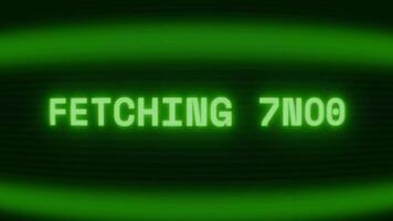 alt Grün crt Bildschirm zeigen Text holen die Info erscheint im zufällig Panne und Codierung Stil video