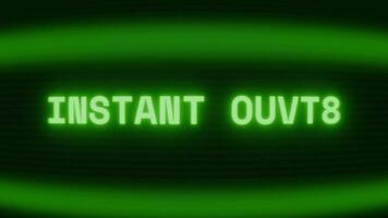 alt Grün crt Bildschirm zeigen Text sofortig evakuieren erscheint im zufällig Panne und Codierung Stil video