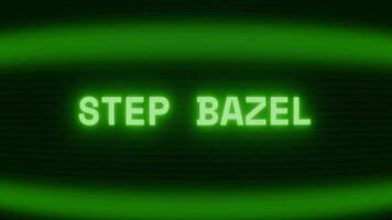 alt Grün crt Bildschirm zeigen Text Schritt zurück erscheint im zufällig Panne und Codierung Stil video