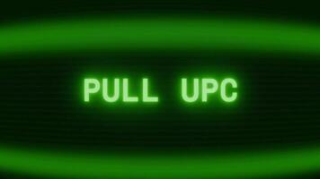 antiguo verde crt pantalla demostración texto Halar UPS apareciendo en aleatorio falla y codificación estilo video