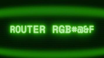 velho verde crt tela mostrando texto roteador desligada aparecendo dentro aleatória falha e codificação estilo video