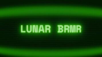 antiguo verde televisión pantalla demostración texto lunar base apareciendo en aleatorio falla y codificación estilo video