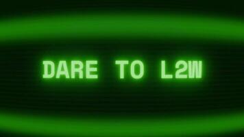 vecchio verde crt schermo mostrando testo osare per vincere apparendo nel casuale problema tecnico e codifica stile video