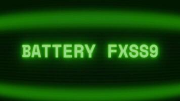 vieux vert crt écran montrant texte batterie alerte apparaissant dans Aléatoire pépin et codage style video