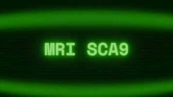 alt Grün crt Bildschirm zeigen Text mri Scan erscheint im zufällig Panne und Codierung Stil video