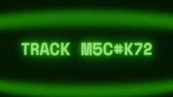 antiguo verde crt pantalla demostración texto pista desaparecido apareciendo en aleatorio falla y codificación estilo video