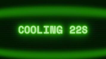 oud groen crt scherm tonen tekst koeling ventilator verschijnen in willekeurig glitch en codering stijl video