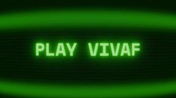 vieux vert crt écran montrant texte jouer apparaissant dans Aléatoire pépin et codage style video