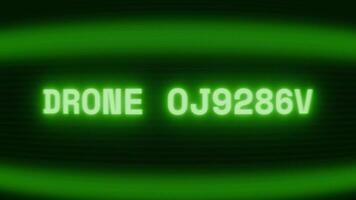 velho verde crt tela mostrando texto zangão desligada aparecendo dentro aleatória falha e codificação estilo video