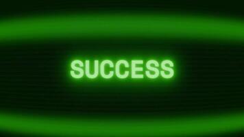 alt Grün crt Bildschirm zeigen Text Erfolg erscheint im zufällig Panne und Codierung Stil video