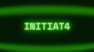 gammal grön crt skärm som visar text inleda visas i slumpmässig tekniskt fel och kodning stil video